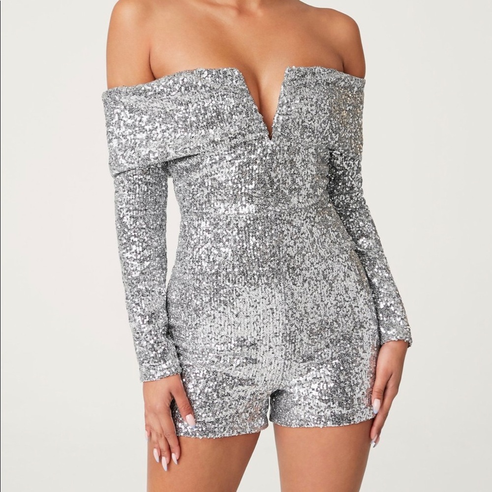Mini sparkly jumpsuit
